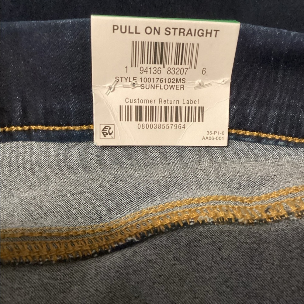 NWT Style & Co Size L Pull On Straight Leg Jeans - Picture 5 of 6
